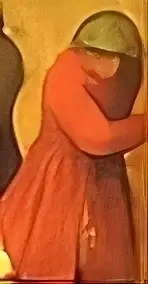 Kid leaning against the wall